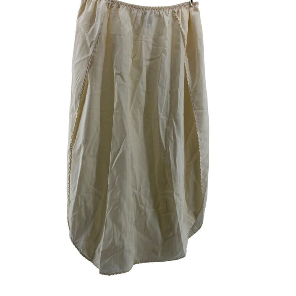 Vintage Bloomingdales Lingerie Ivory Double Tulip Slit Half Slip Size Medium